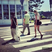 Selena Gomez & Taylor Swift (leggy) - out at Mystic CT (6-21-13)